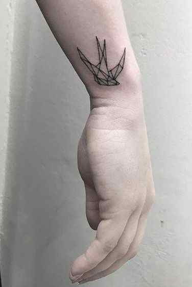 Swallow Tattoo on Wrist