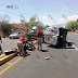 Chocan 2 camionetas en la Morelia-Pátzcuaro