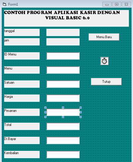 Cara membuat program kasir dengan visual basic 6.0