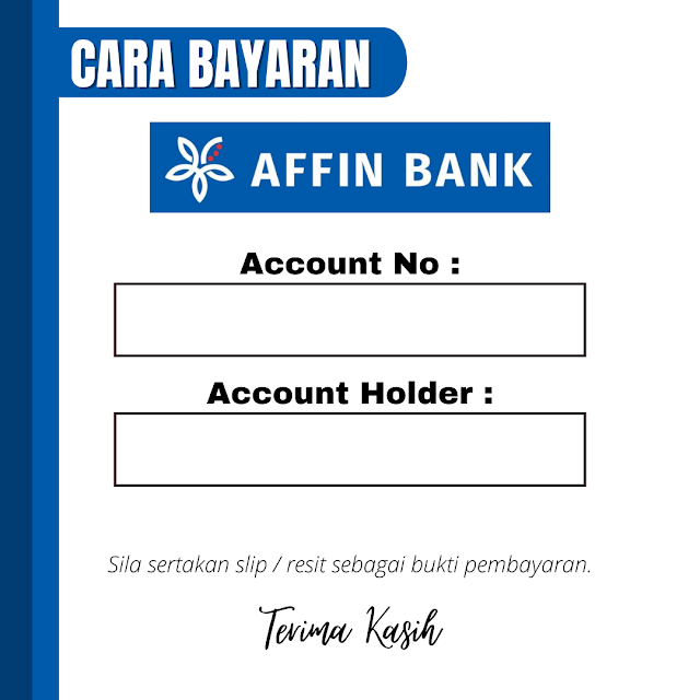 Template Akaun Affin Bank