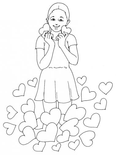 раскраска любовь день святого валентина