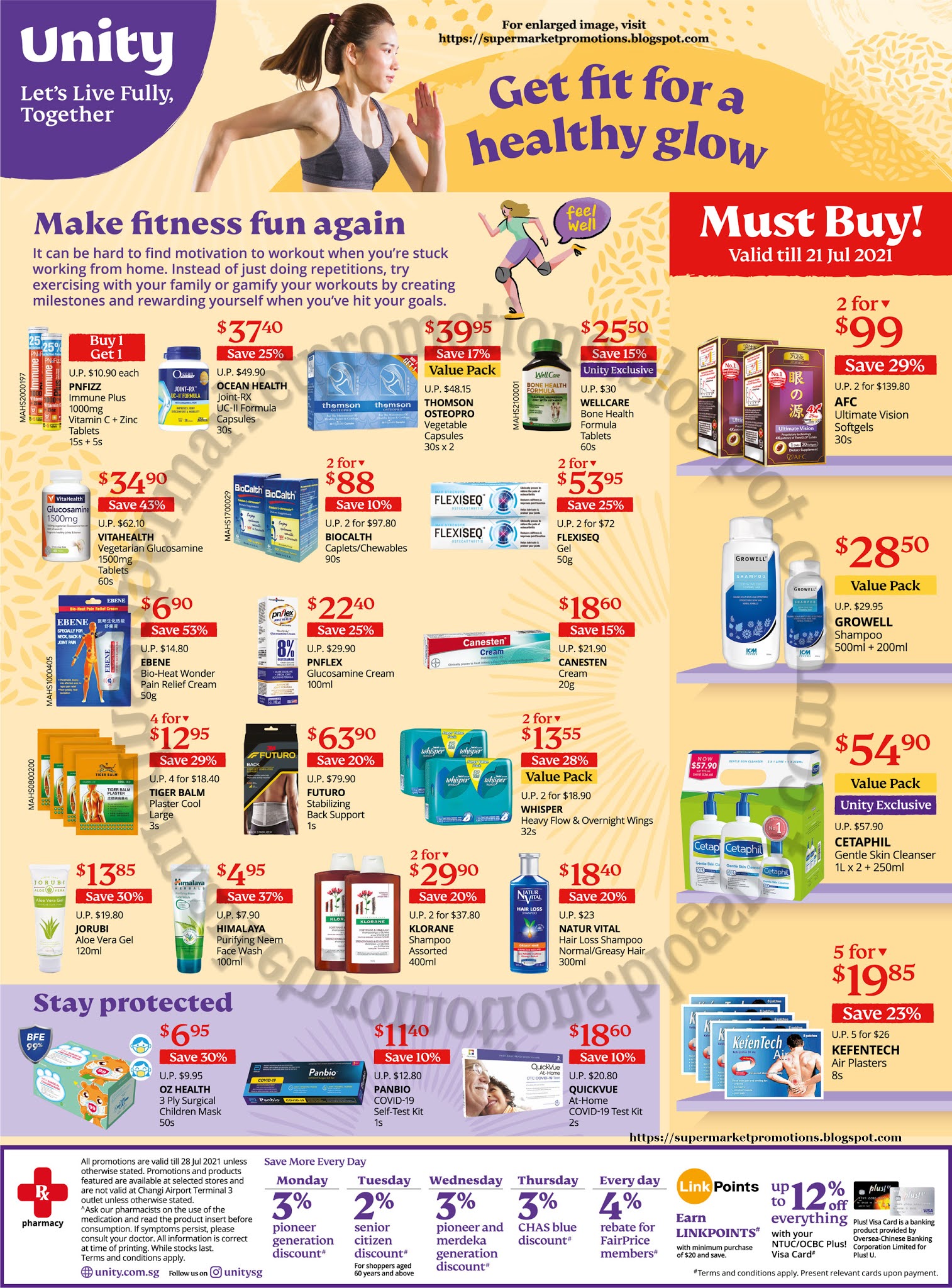 Unity Pharmacy Promotion 15 July 2021 Supermarket Promotions
