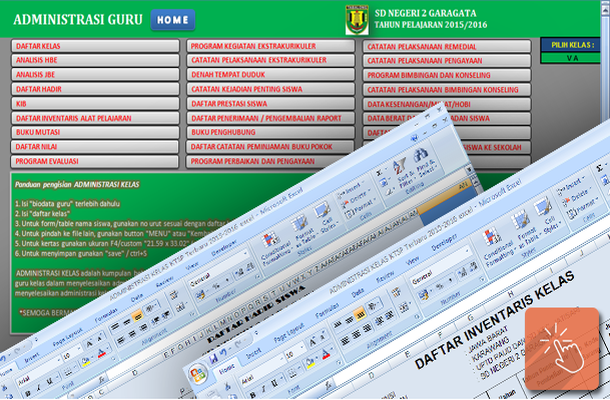 Aplikasi Administrasi Kelas KTSP Terbaru dengan Microsoft Excel