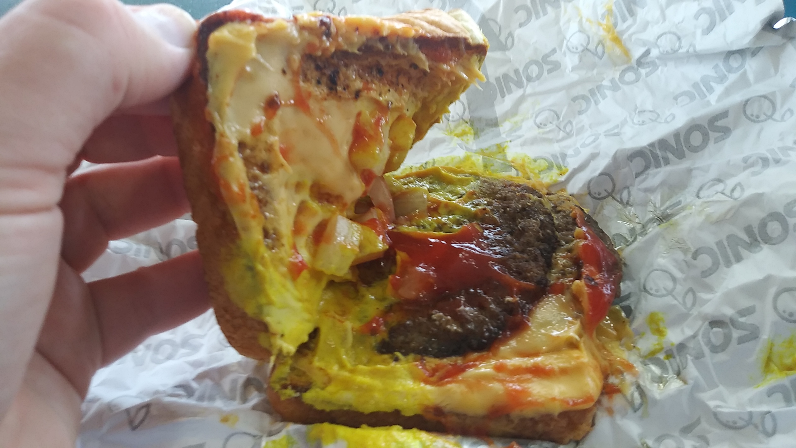 The Adventurous food guy Sonic Grilled Cheese Burger