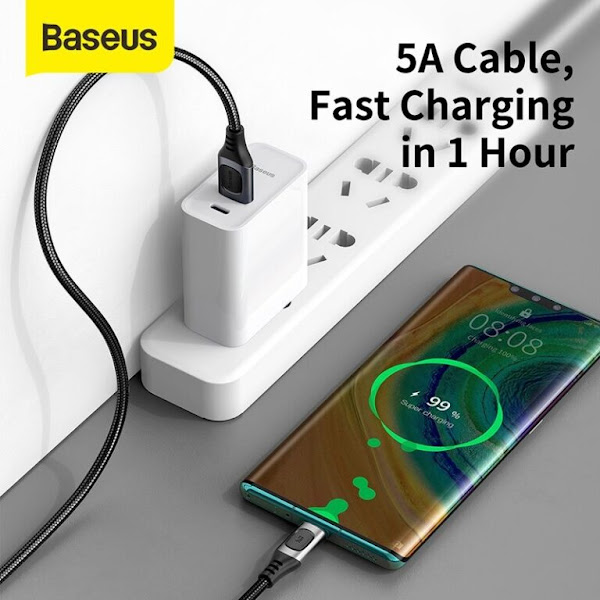 Cáp sạc nhanh siêu bền Baseus Flash Multiple Fast Charge Type C cho Samsung/ OPPO/ Huawei/ Xiaomi (5A, AFC/ SCP/ FCP/ PD/ QC3.0 Multiple Quick Charge Protocol Convertible Support)