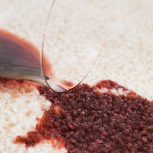 Wine spill stain