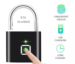 قفل بصمة ذكي  smart fingerprint padlock