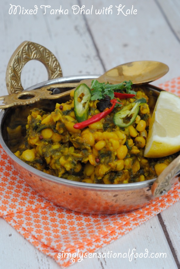 Mixed Tarka Dhal with Kale simply.food