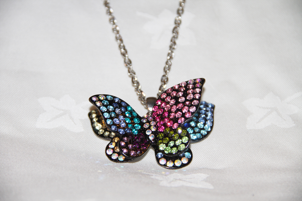 Redz and Simone Colourful Butterfly Necklace