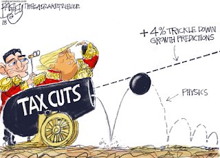 Карикатура на снижение Трампом налогов