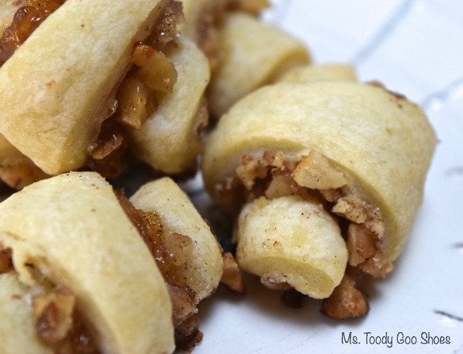 Rugelach Two Ways: Fig-Walnut, and Chocolate  -- Ms Toody Goo Shoes