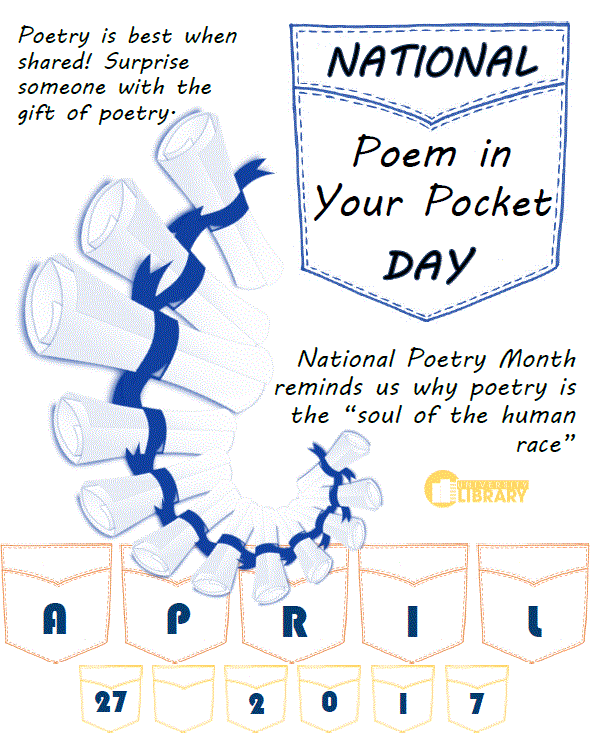 POEM IN YOUR POCKET! April 27th