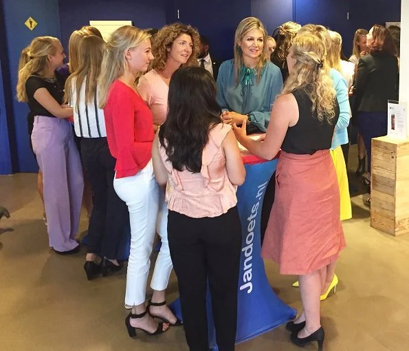 Queen Maxima visited Elske Doets Young Lady Business Academy in Heerhugowaard.and the Queen visited the Albeda College for Rotterdam-Zuid