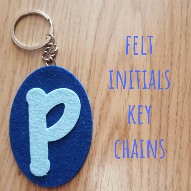 Felt initials key chains