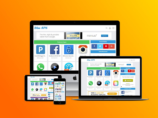 Blue APK  Apps Download Blogger Template