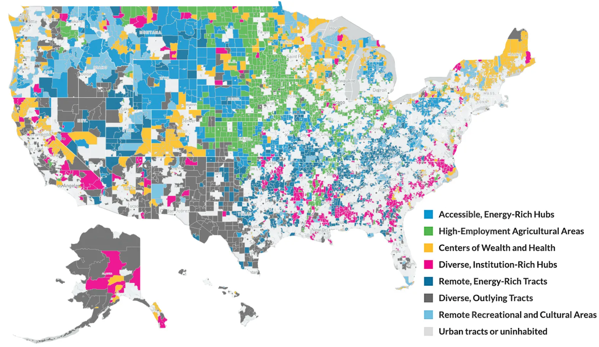 The Rural Blog New system categorizes rural census tracts by their