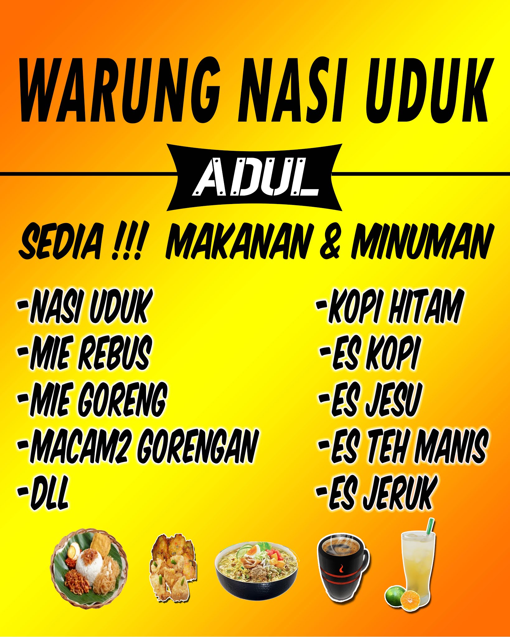 Download Contoh Spanduk Warung Nasi Uduk Format PSD Top