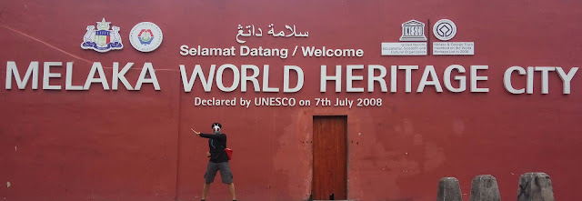 Malacca, Malaysa, Budget, backpacking, melaka world heritage sign