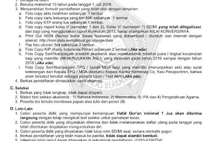 Penerimaan Peserta Didik Baru MTsN 1 Tegal 2018