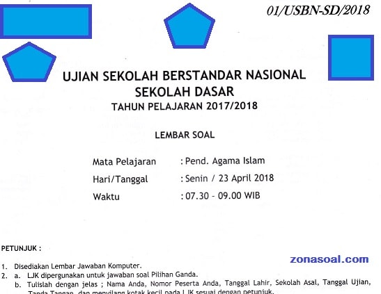Soal Ujian Sekolah Agama Islam Sd Kelas 6 2018 Pdf