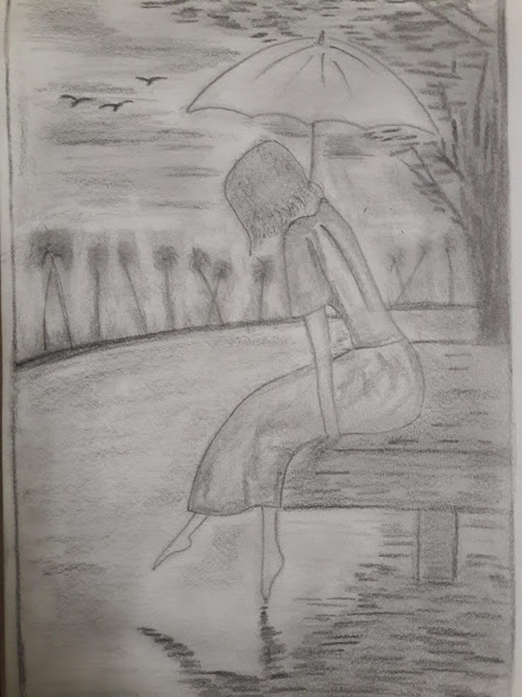Girl Sketching- pencil sketch of dancing girl ,pencil sketch of girl, pencil sketches easy,drawing woman