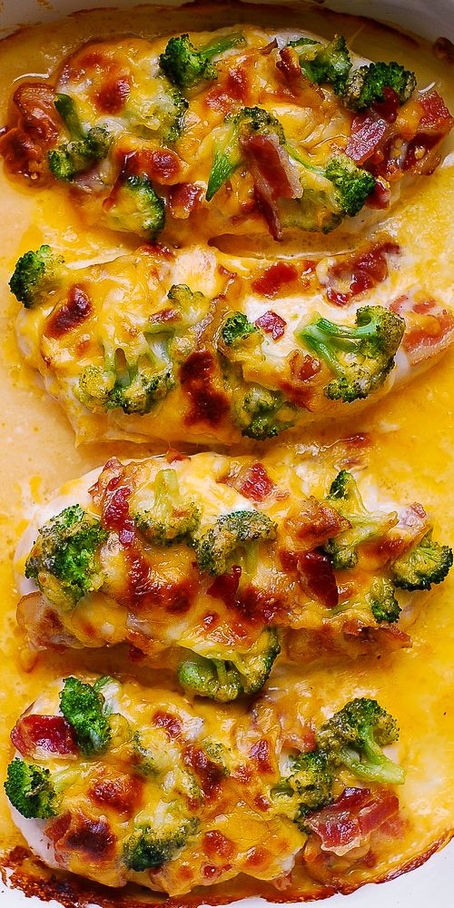 The Best Broccoli and Bacon Ranch Chicken Bake