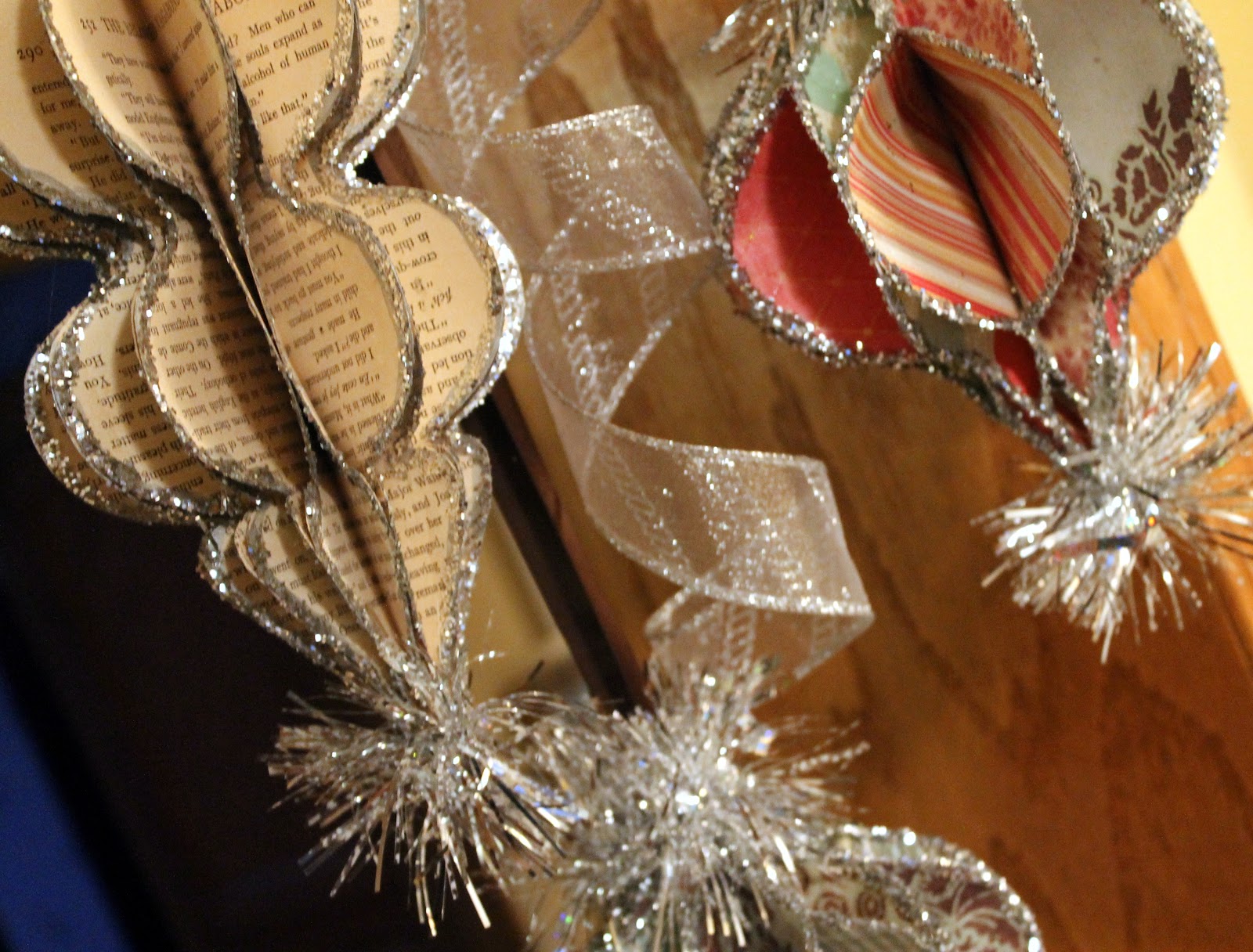 The Simple Cake Christmas Ornaments From Vintage Book Pages