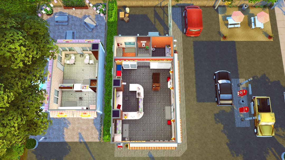 Sims 4 CC's The Best Copeland Gas Station & Ice Cream Stand by Jenba