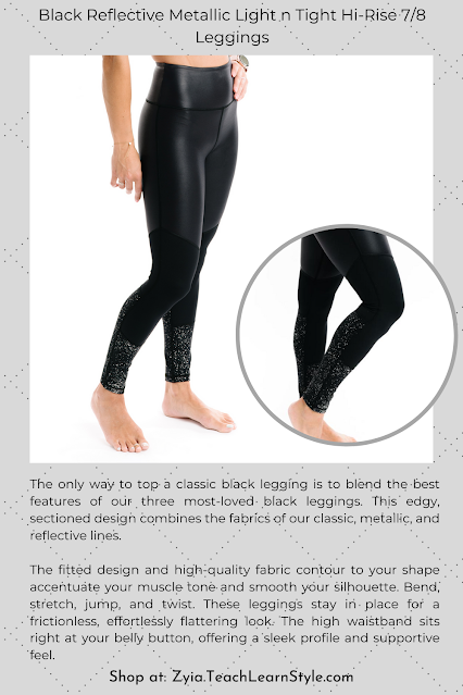 ZYIA Active Quinte - Independent Rep - 🌑Black Metallic Light n Tight 7/8  🌑 $71 USD Inject some glamour into your life with this shimmery new look  for our most popular legging.