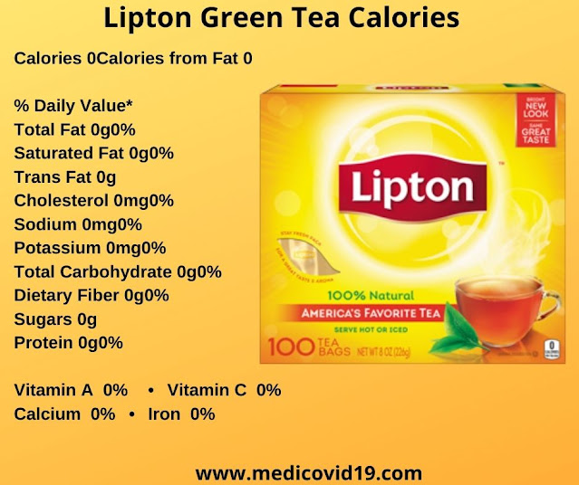 Lipton green tea calories and Health Benefits