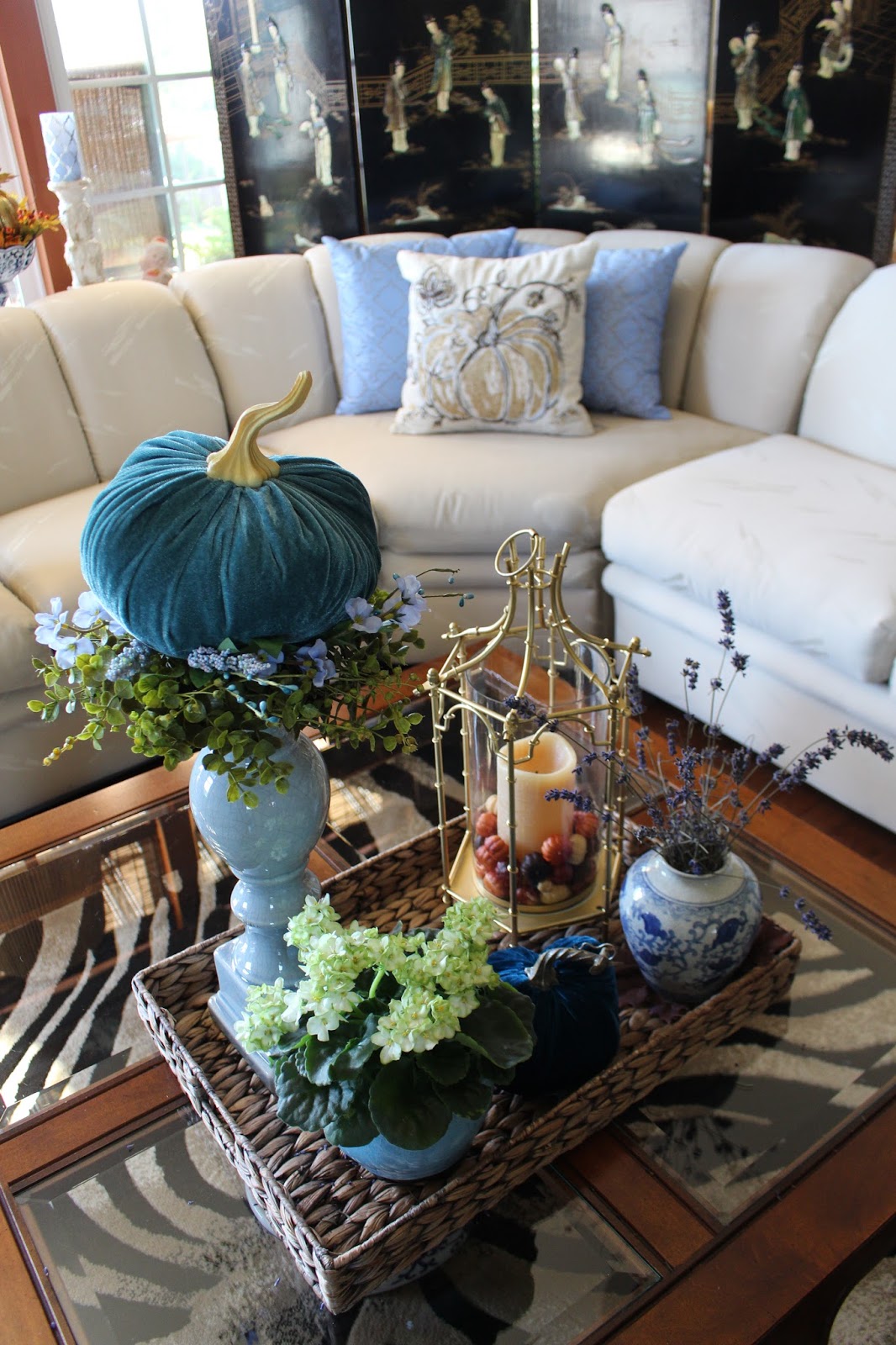 Designs by Pinky Fall Coffee Table and New Pillows!