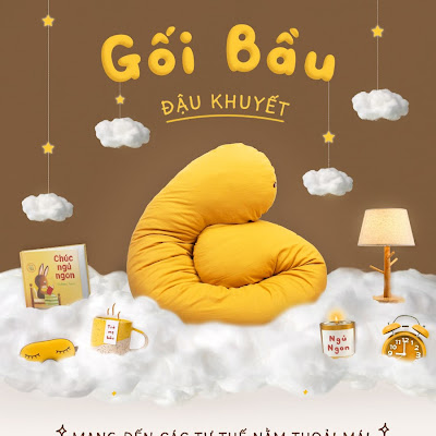 [A159] Tận hưởng giấc ngủ êm ái với gối bầu đậu khuyết của Nhà Đậu