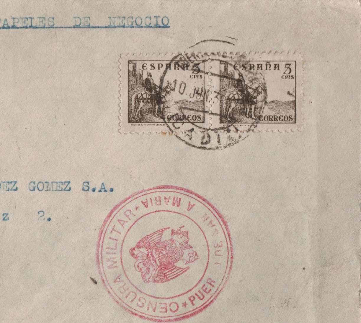 De lo social y mucho más La censura postal durante la Guerra Civil