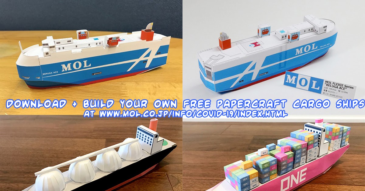 Ninjatoes' papercraft weblog free papercraft Mitsui O.S.K. Lines cargo