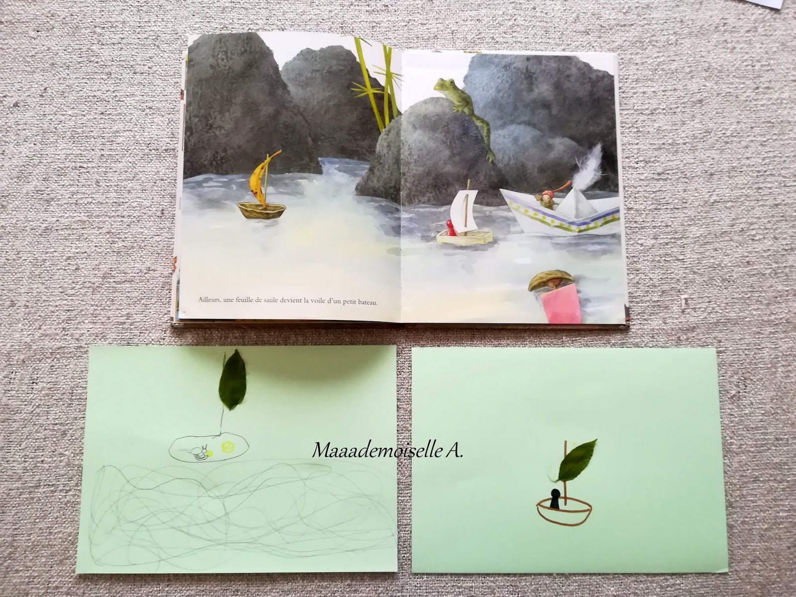 Maaademoiselle A.  Exploitation d'album  Dix feuilles volantes