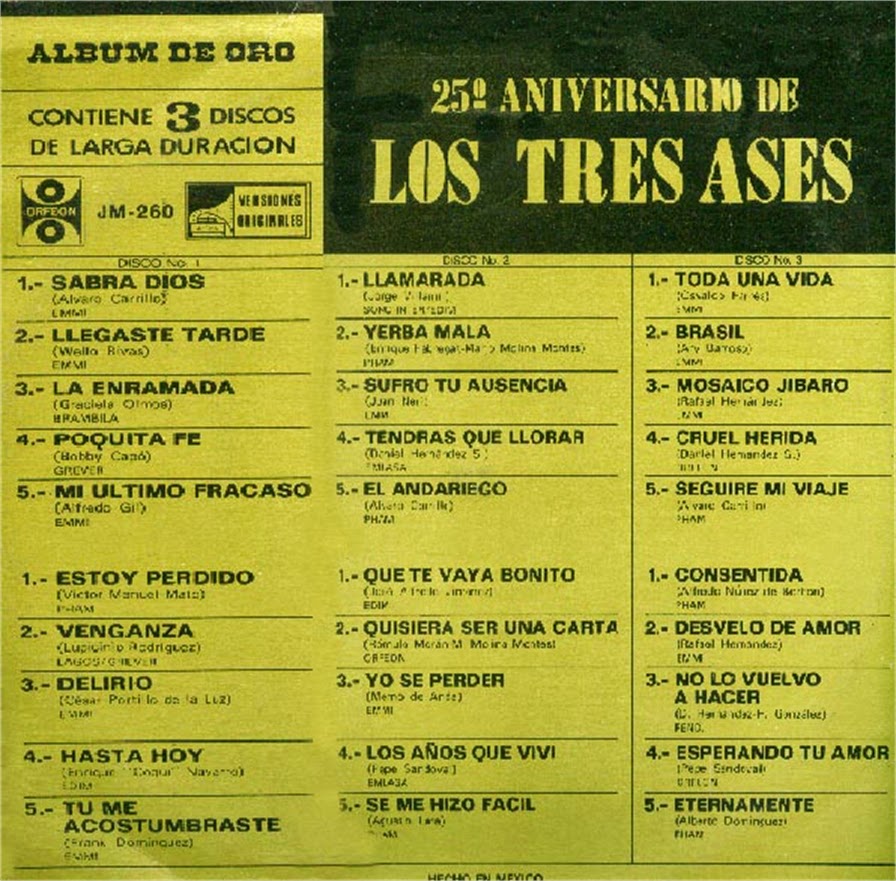 Los Tres Ases Álbum 25 AniversarioLos Tres Ases