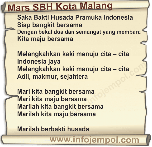 Lirik Mars Saka Bhakti Husada Kota Malang