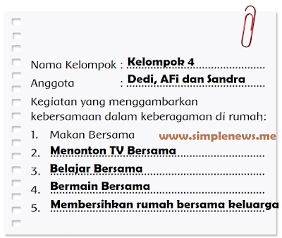 laporan Kegiatan yang menggambarkan kebersamaan dalam keberagaman di rumah www.simplenews.me