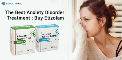 Buy Etizolam 1mg tablet online to remove anxiety disorder