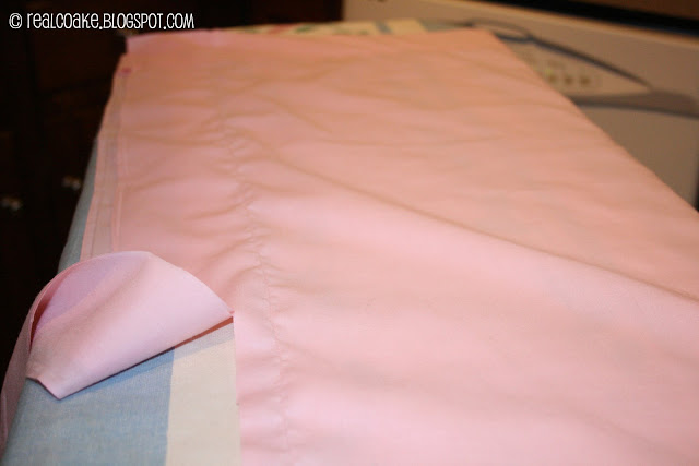 trimming excess fabric after sewing