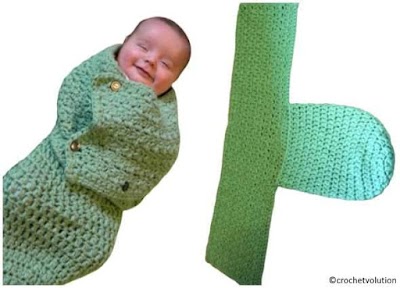 Tejer un capullo o baby cocoon a crochet para bebes