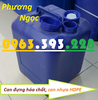 Can nhựa HDPE vuông, can nhựa 20L màu xanh, can đựng hóa chất 20 Lít Bf7b27f7eb070d595416