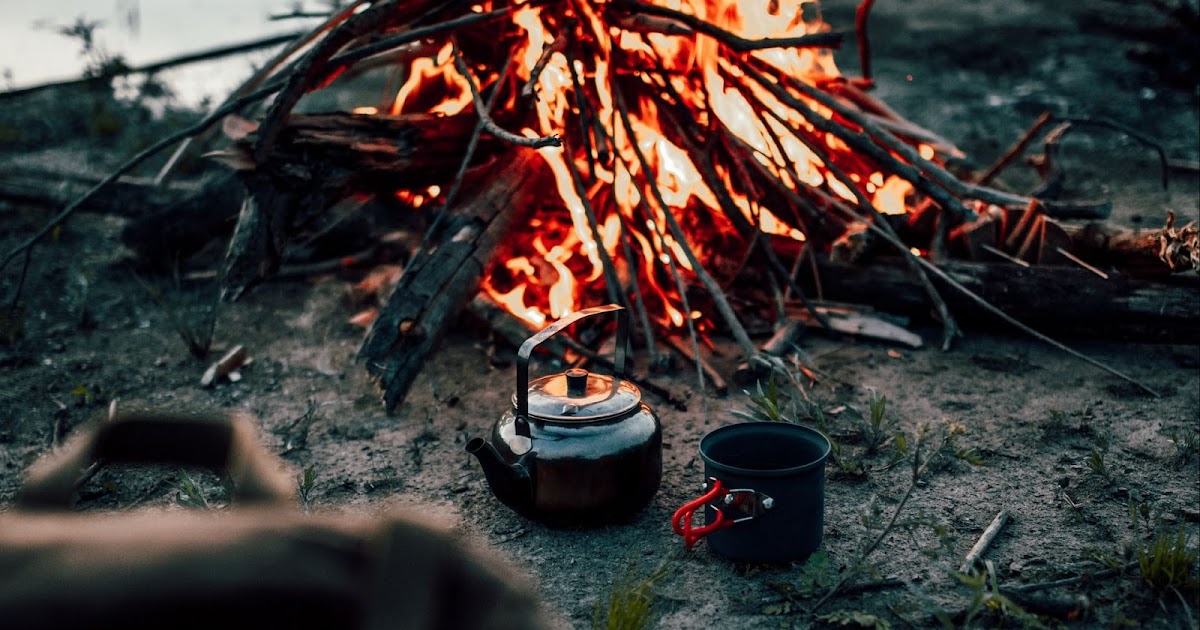 Wallpaper Fire Pit Camping, Kettle, Nature