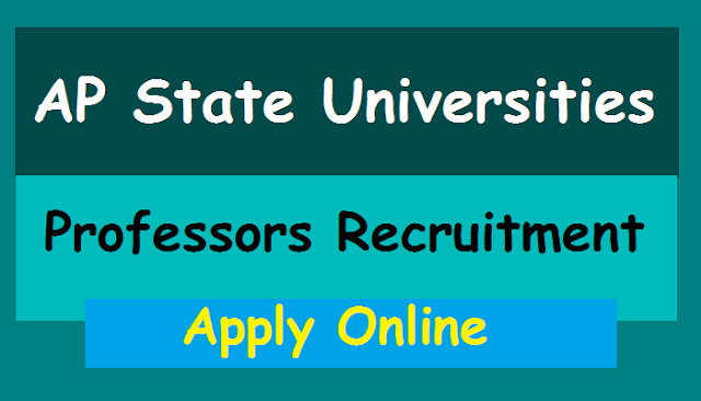 AP State Universities Professors, Assistant Professors, Associate Proffessors Recruitment 2018