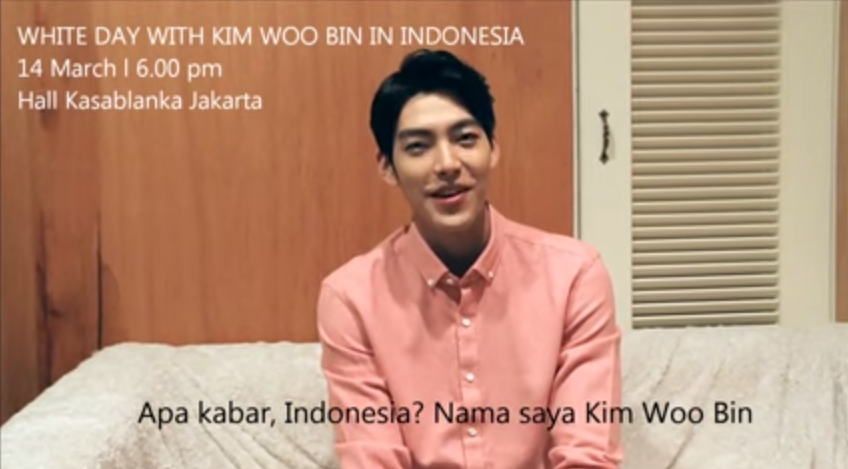 Kim Woo Bin Sapa Penggemar di Indonesia