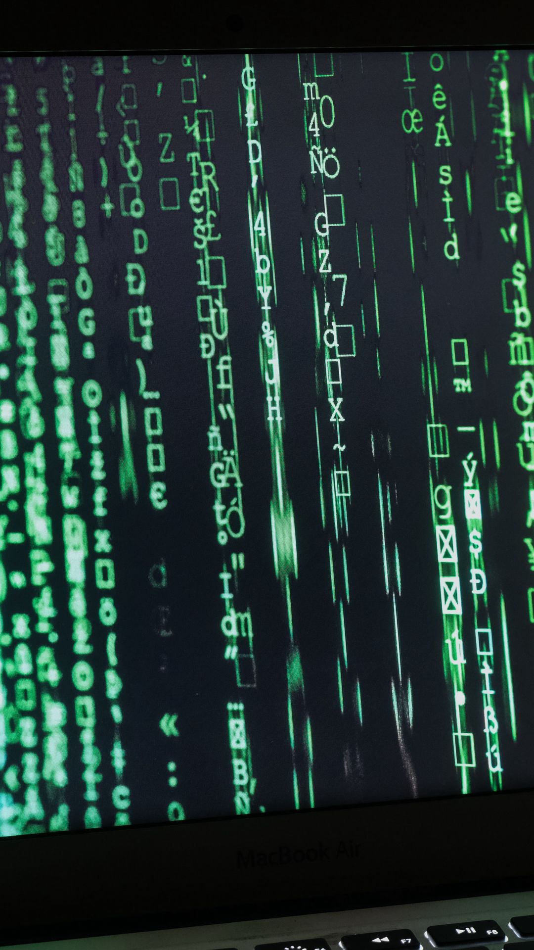 Free Matrix Code On Laptop Screen Wallpaper Free Wallpapers for Apple