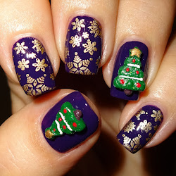 3d nail christmas trees nails delights wendy