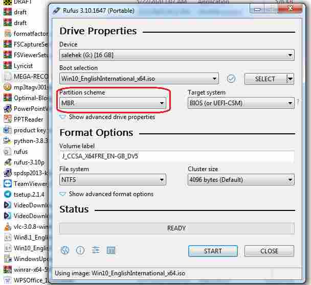 Invalid partition table.