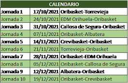 Calendario competición