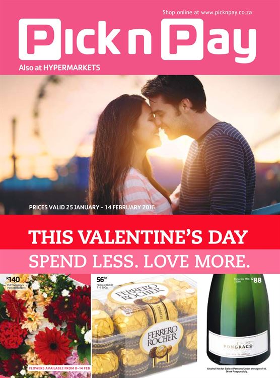 Pick n pay Valentine Day specials